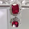 Ruby Emerald-cut Ring